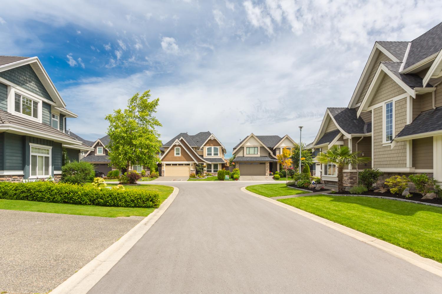 Suburban neighborhood street