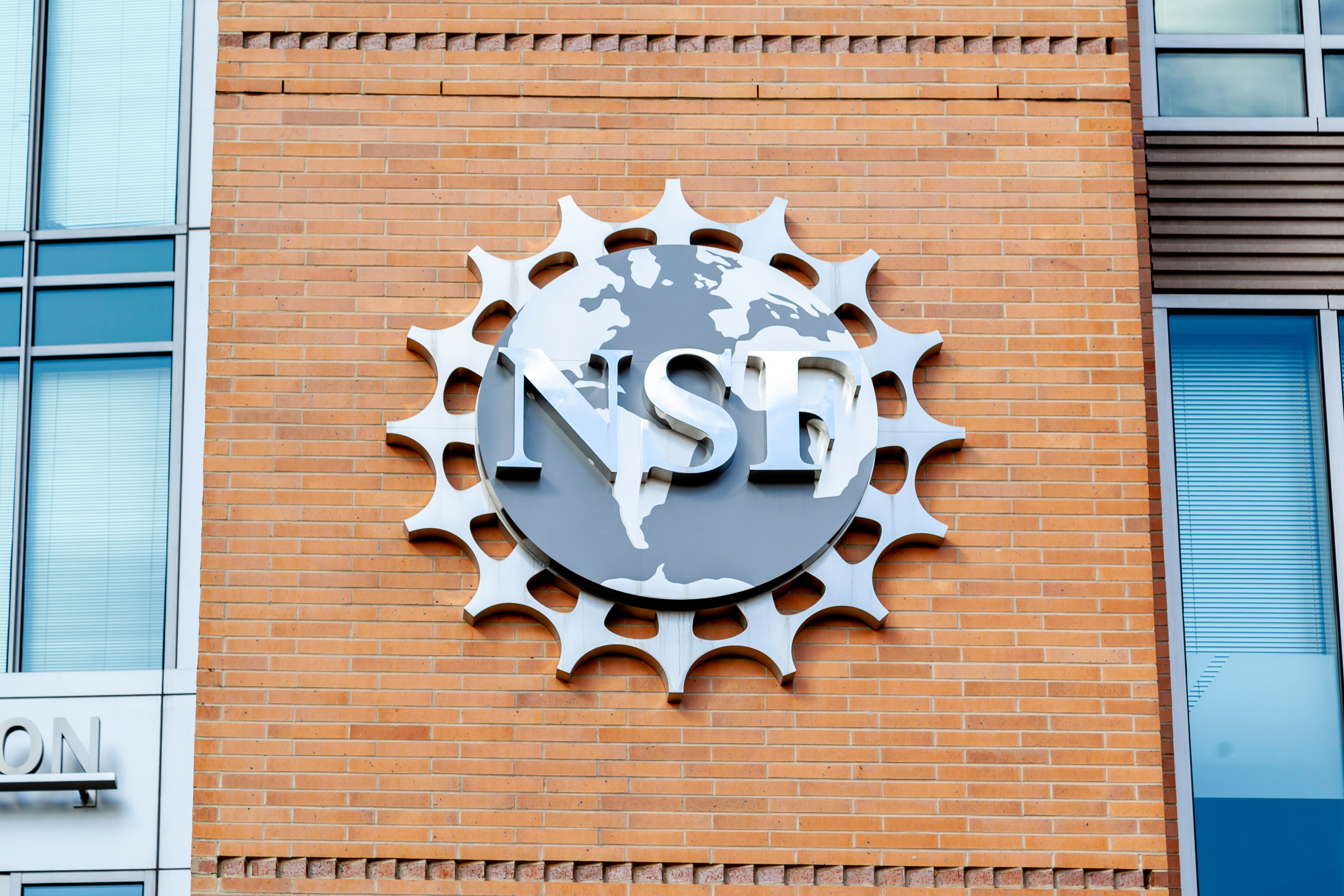 National Science Foundation's seal on building in Washington, D.C.