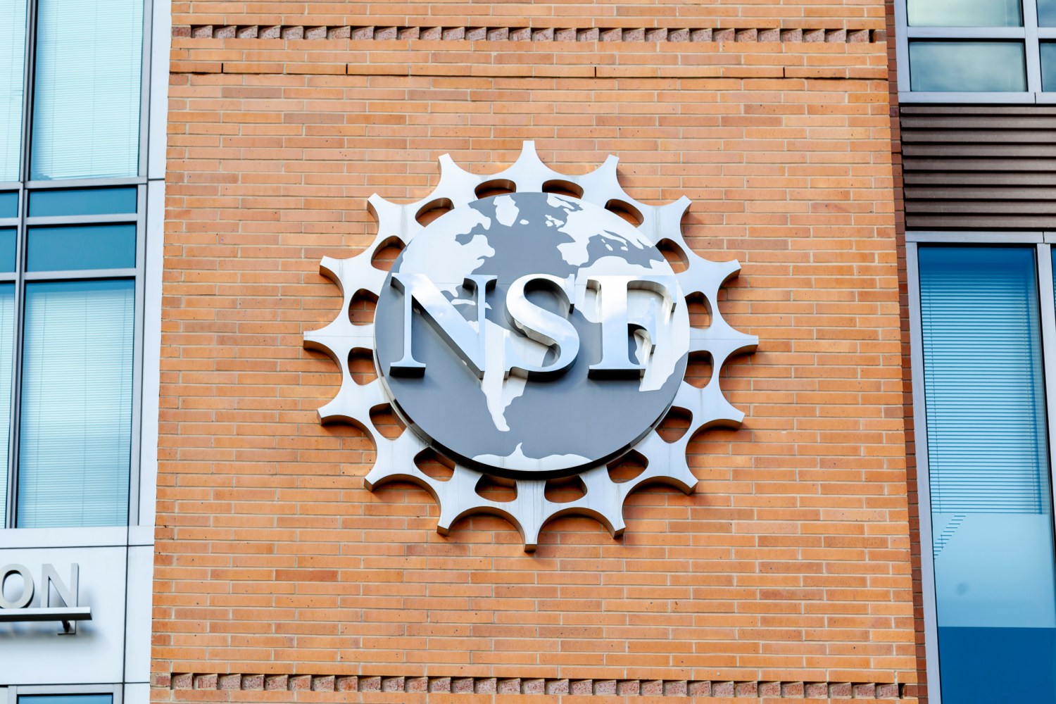 National Science Foundation's seal on building in Washington, D.C.