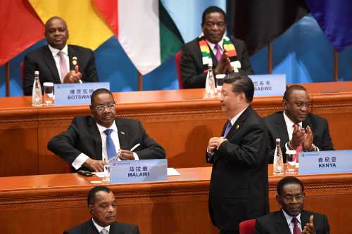 China's President Xi Jinping walks on before his speech during the opening ceremony of the Forum on China-Africa Cooperation at the Great Hall of the People in Beijing September 3, 2018. Madoka Ikegami/POOL Via REUTERS