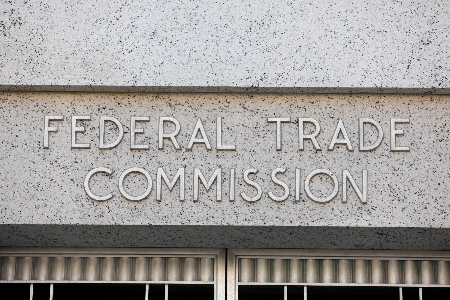Signage is seen at the Federal Trade Commission headquarters in Washington, D.C., U.S.
