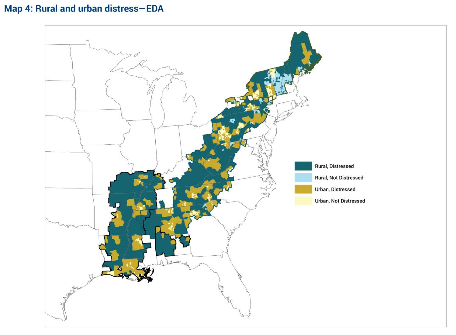 Rural and urban distress—EDA