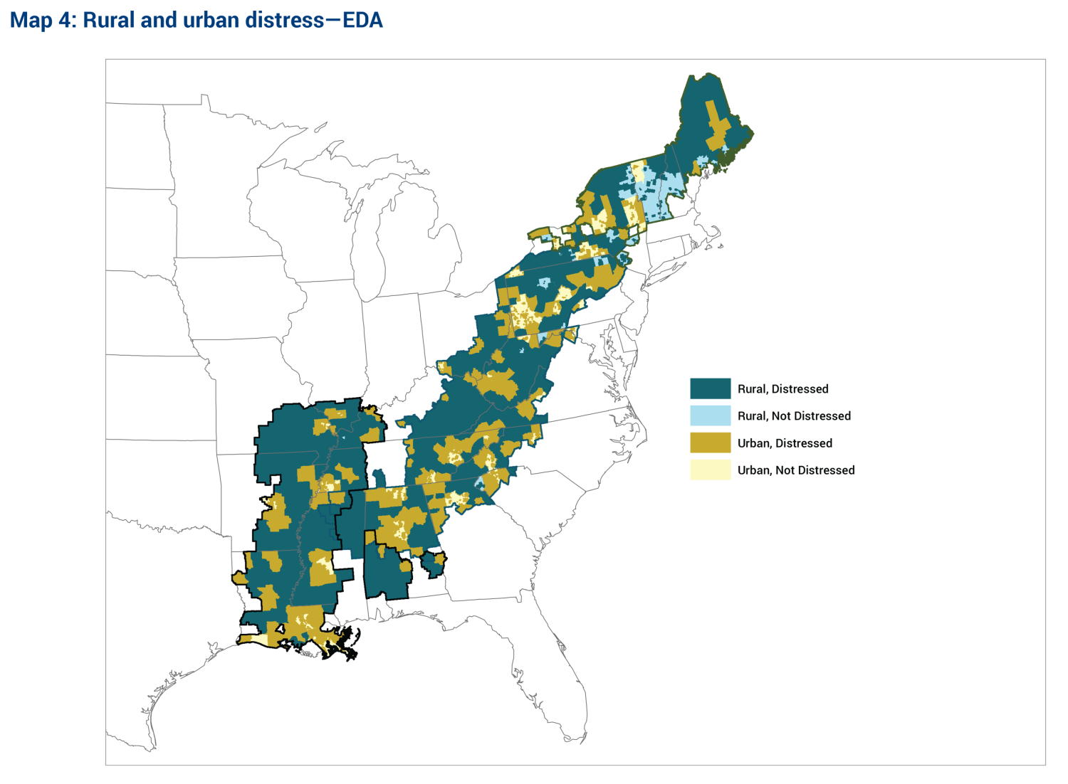 Rural and urban distress—EDA