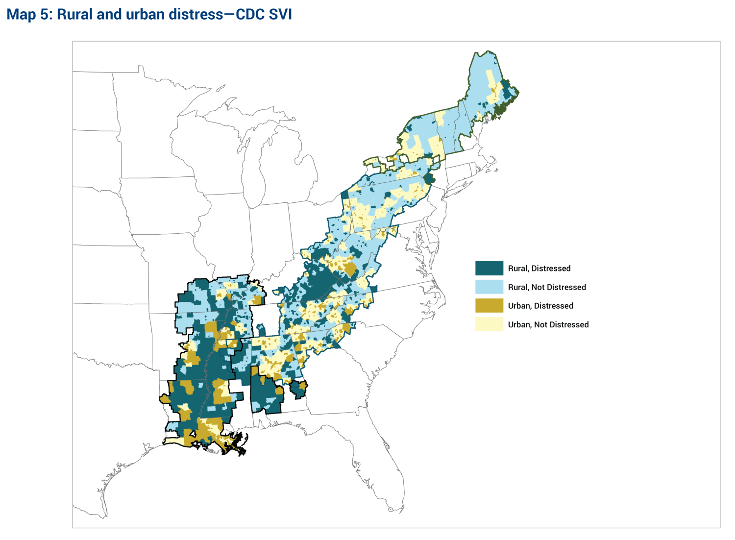 Rural and urban distress—EDA