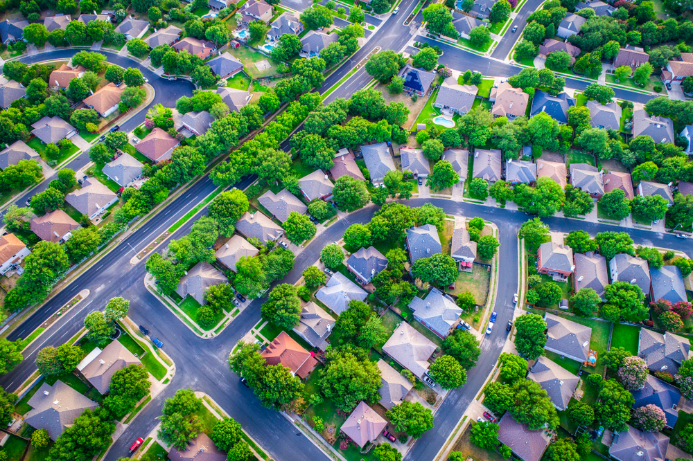 New,Development,Real,Estate,Aerial,Drone,View,Of,The,Brushy