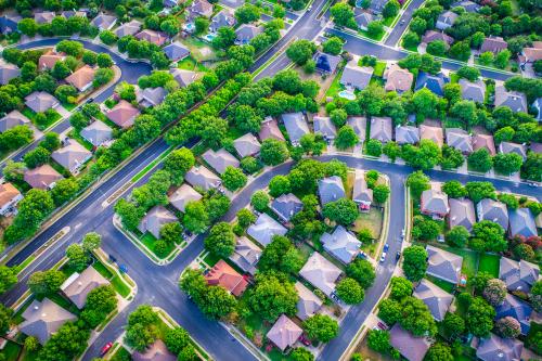 New,Development,Real,Estate,Aerial,Drone,View,Of,The,Brushy