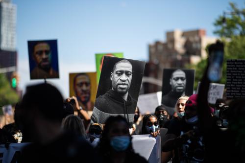 200613 Demonstrators during a protest over the death of George Floyd, on June 13, 2020 in the Brooklyn borough of New York, NY, USA. Photo: Joel Marklund / BILDBYRÅN / kod JM / 88162 bbeng protest demonstration Black Lives Matter No Use Sweden. No Use Norway. No Use Austria.