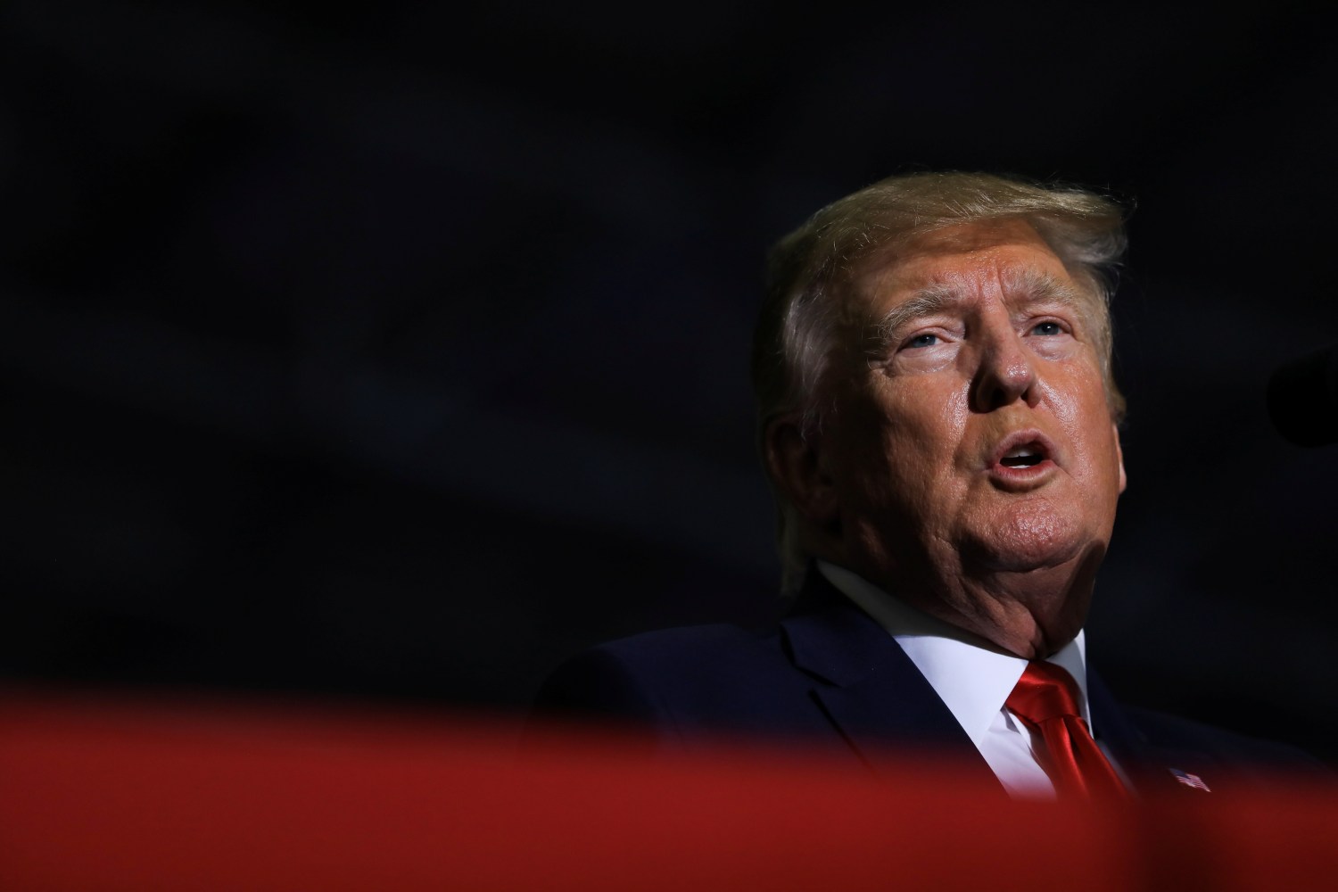 Former U.S. President Donald Trump speaks during a rally in Washington Township, Michigan, U.S. April 2, 2022. REUTERS/Emily Elconin
