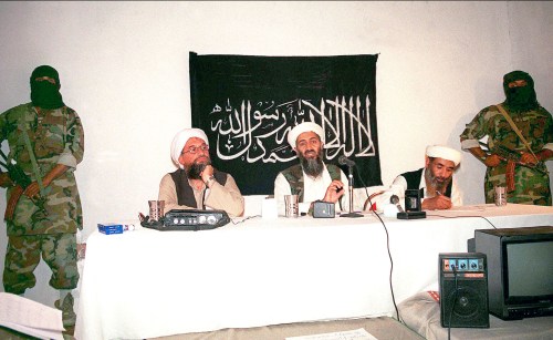 File photo dated May 1, 1998 of Oussama Bin Laden, with Ayman al-Zawahiri, his right hand man in Jamkha, Afghanistan. Zawahiri was killed in a counter-terrorism operation carried out by the CIA in the Afghan capital of Kabul on Sunday. Mr Biden said Zawahiri had "carved a trail of murder and violence against American citizens". "Now justice has been delivered and this terrorist leader is no more," he added. Zawahiri took over al-Qaeda after the death of Osama Bin Laden in 2011. He and Bin Laden plotted the 9/11 attacks together and he was one of the US's "most wanted terrorists". Photo by Balkis Press/ABACAPRESS.COM