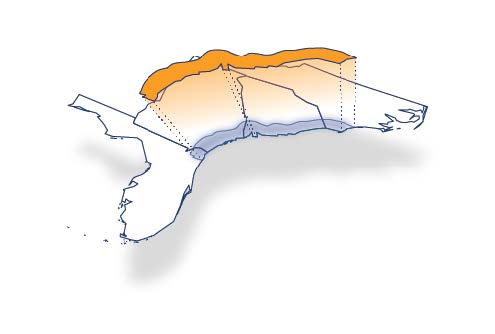 isometric map representation of gullah geechee regions