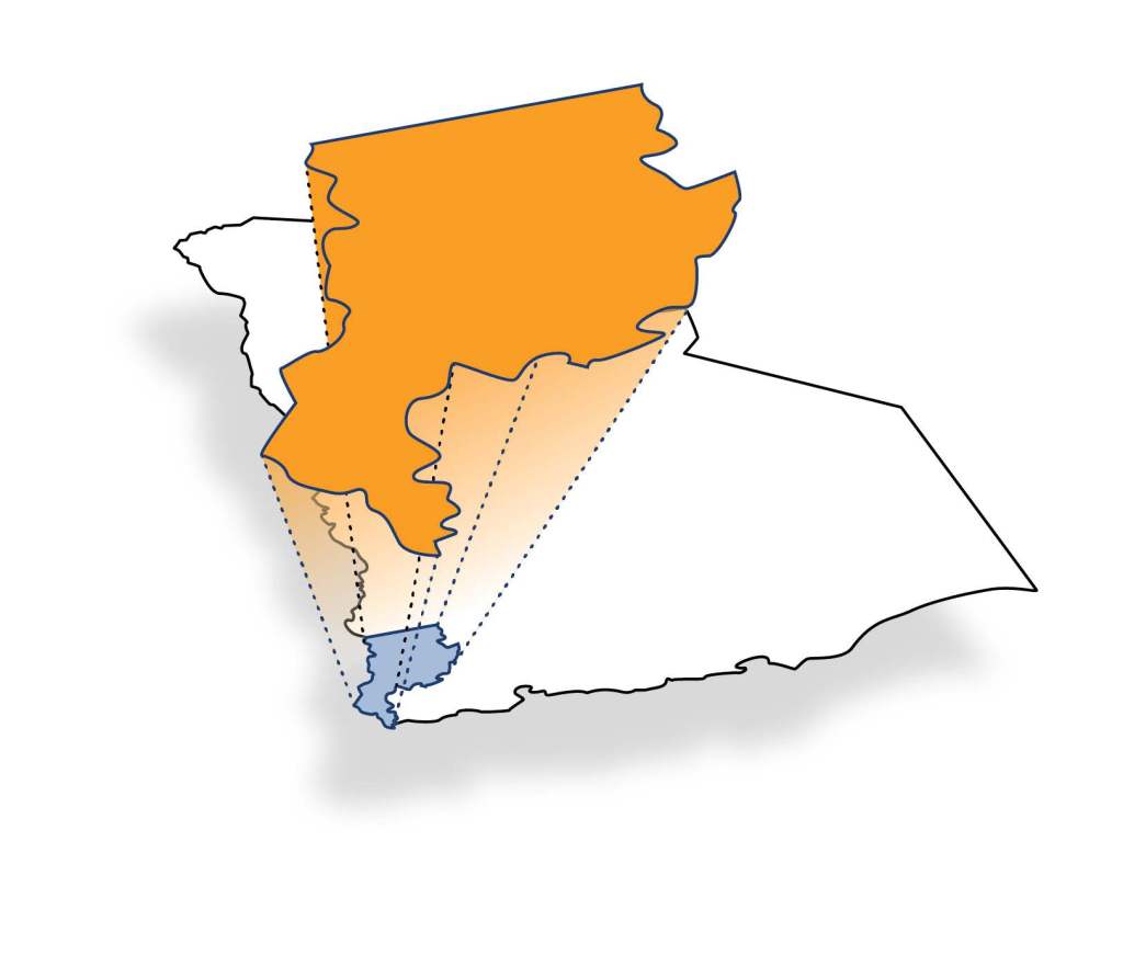 isometric map representation of jasper county, south Carolina
