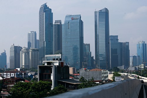 A general view of the skyline of Jakarta, the capital city of Indonesia, August 5, 2021. REUTERS/Ajeng Dinar Ulfiana