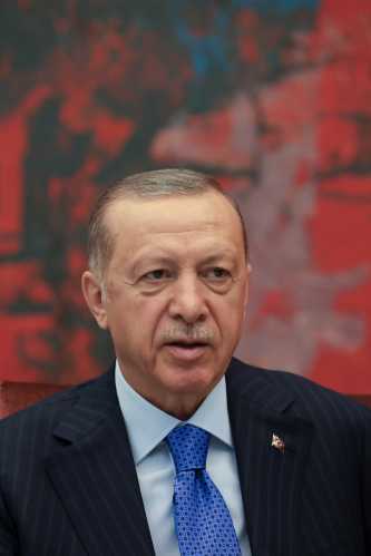 Turkey's President Tayyip Erdogan meets with his Serbian counterpart Aleksandar Vucic (not pictured) during a visit to Belgrade, Serbia September 7, 2022. REUTERS/Marko Djurica