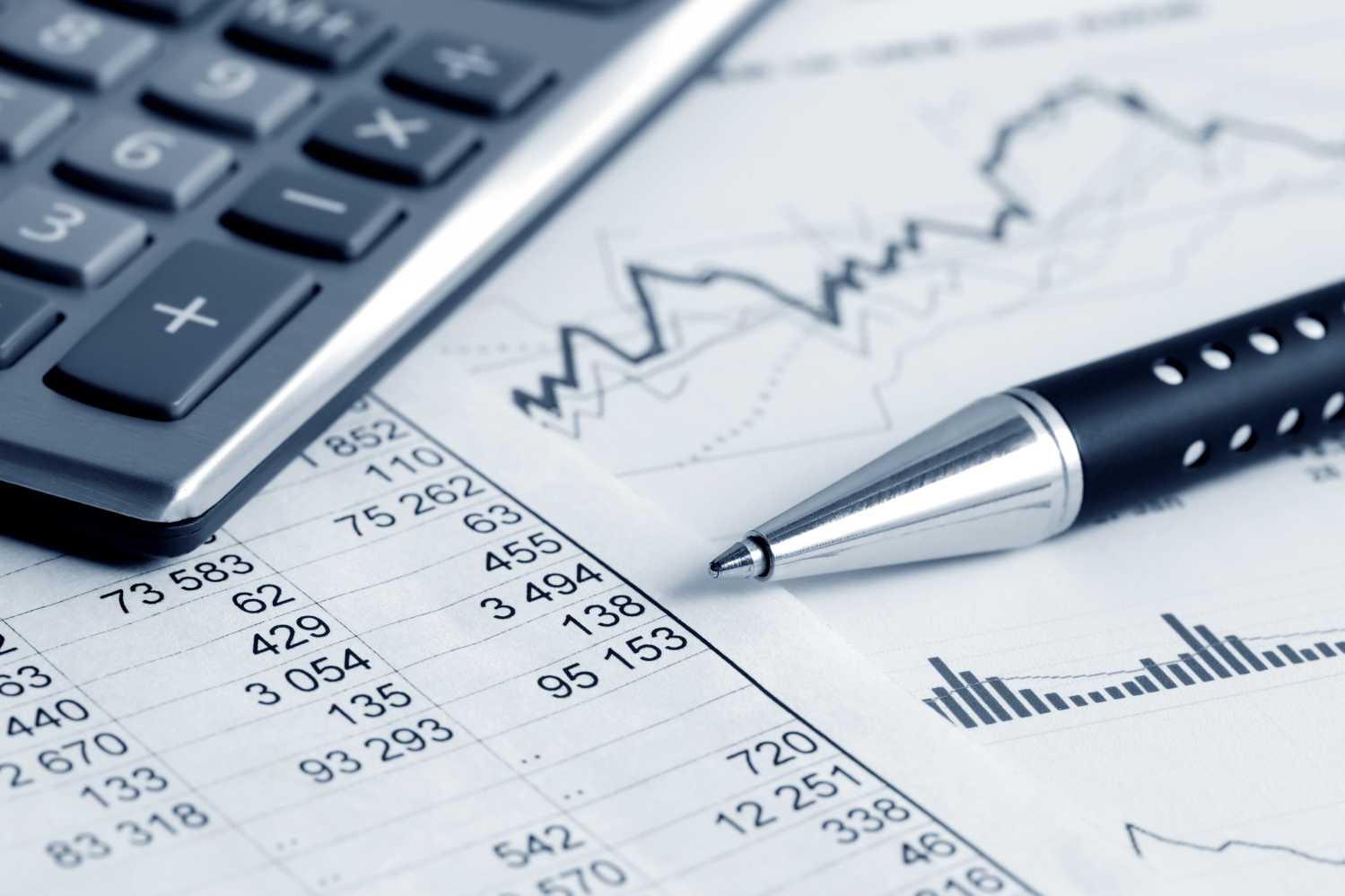 Balance sheet with calculator
