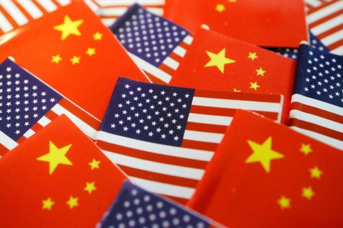 Flags of U.S. and China are seen in this illustration picture taken August 2, 2022. REUTERS/Florence Lo/Illustration