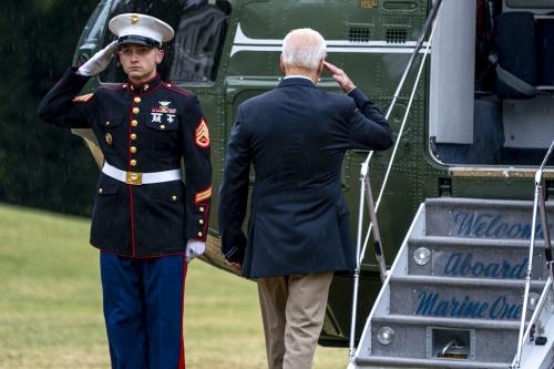 United States President Joe Biden and first lady Dr. Jill Biden walk to board Marine One on the South Lawn of the White House in Washington, DC, USA, 03 October 2022. President Biden and the first lady are traveling to Puerto Rico to receive a briefing, meet with families and community leaders and participate in a service project following the island wide damage from Hurricane Fiona.Featuring: President Joe BidenWhere: Washington, District of Columbia, United StatesWhen: 03 Oct 2022Credit: Shawn Thew/POOL/CNP/startraksphoto.com/Cover Images