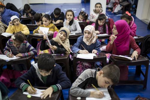 refugee children studying