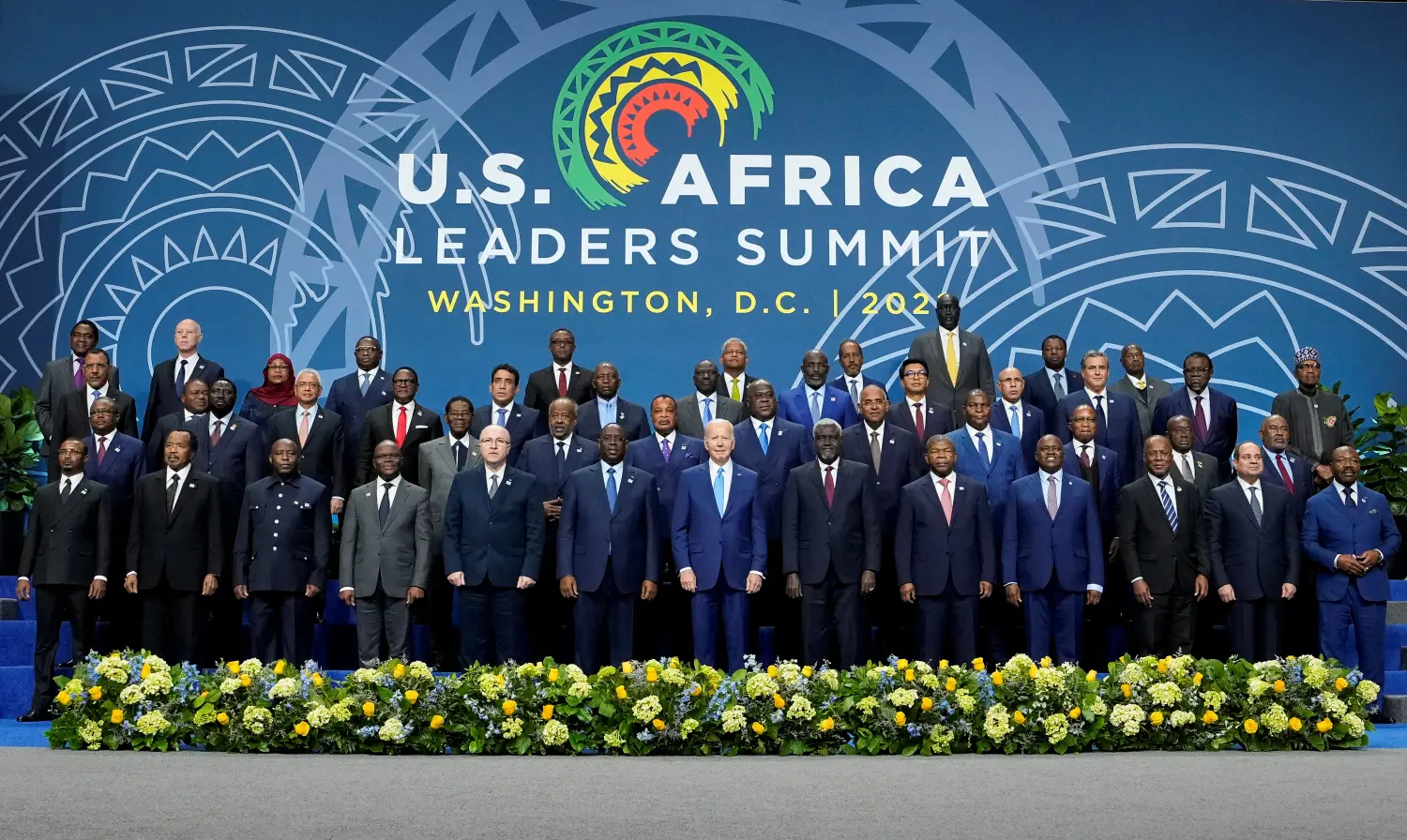 U.S President Joe Biden and leaders pose for a family photo during the U.S.-Africa Leaders Summit at the Walter E. Washington Convention Center, in Washington, D.C., U.S. December 15, 2022. REUTERS/Ken Cedeno