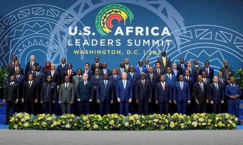 U.S President Joe Biden and leaders pose for a family photo during the U.S.-Africa Leaders Summit at the Walter E. Washington Convention Center, in Washington, D.C., U.S. December 15, 2022. REUTERS/Ken Cedeno