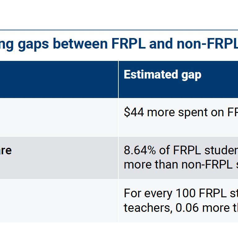 funding and resource gaps table