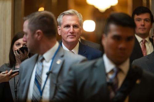 House Speaker Kevin McCarthy, R-CA., walks back to his office during the second week of the 118th Congress at the US Capitol in Washington, D.C., on Tuesday, January 10, 2023. (Photo by Craig Hudson/Sipa USA)
