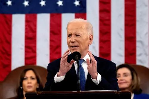 U.S. President Joe Biden delivers the State of the Union address to a joint session of Congress at the U.S. Capitol in Washington, DC, U.S, March 1, 2022. Saul Loeb/Pool via REUTERS/File Photo