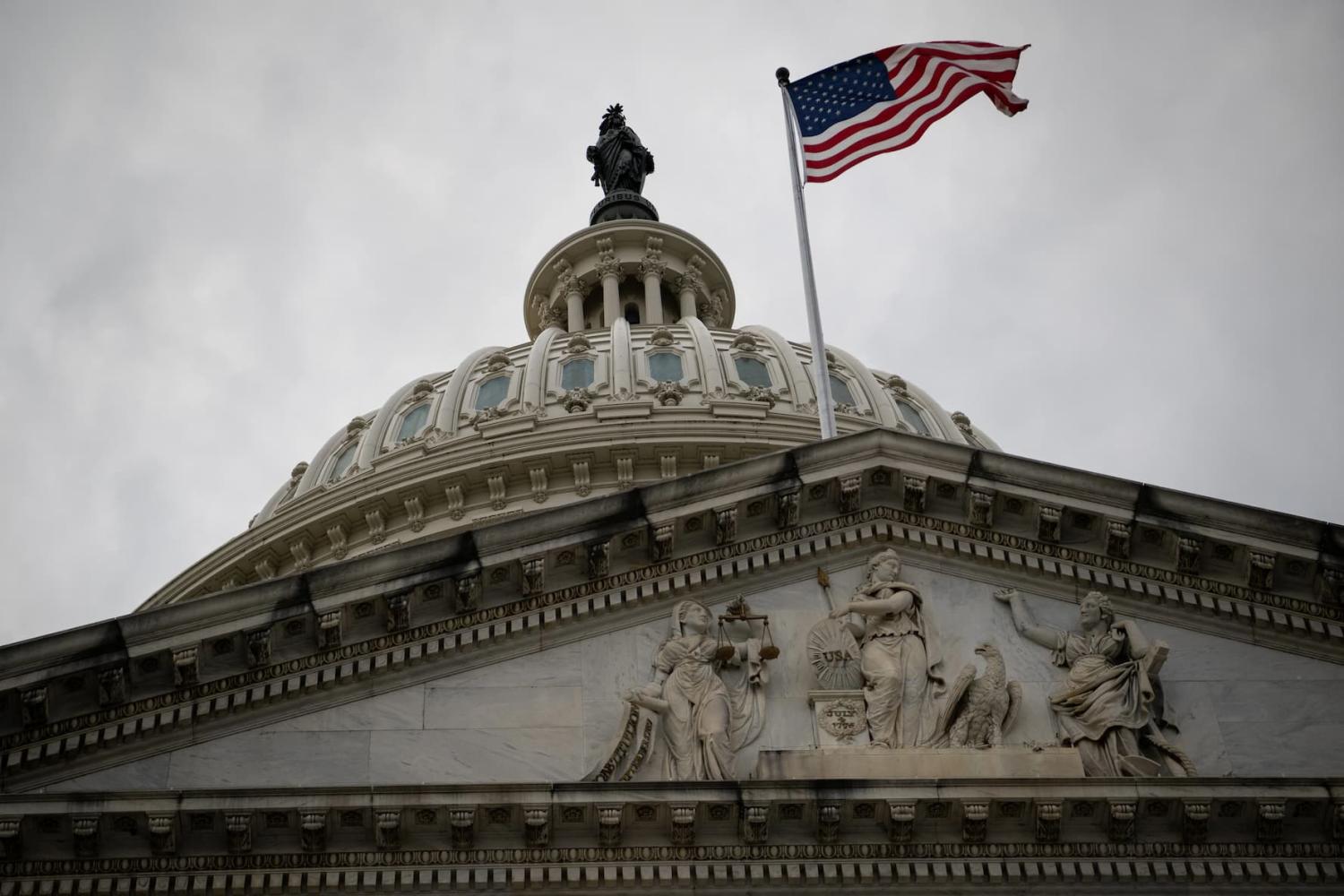 A general view of the U.S. Capitol, in Washington, D.C., on Thursday, February 9, 2023. (Graeme Sloan/Sipa USA)No Use Germany.