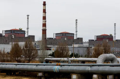 FILE PHOTO: A view shows the Zaporizhzhia Nuclear Power Plant in the course of the Russia-Ukraine conflict outside the city of Enerhodar in the Zaporizhzhia region, Russian-controlled Ukraine, November 24, 2022. REUTERS/Alexander Ermochenko/File Photo