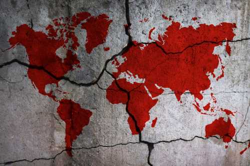 Global map on a cracked wall