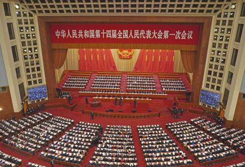 The opening ceremony of the annual National People's Congress is held at the Great Hall of the People in Beijing on March 5, 2023. (Kyodo)
==Kyodo
NO USE JAPAN