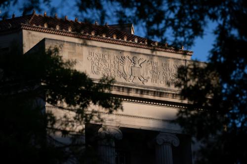 A general view of the Robert F. Kennedy U.S. Department of Justice Building, in Washington, D.C., on Friday, September 9, 2022. (Graeme Sloan/Sipa USA)No Use Germany.