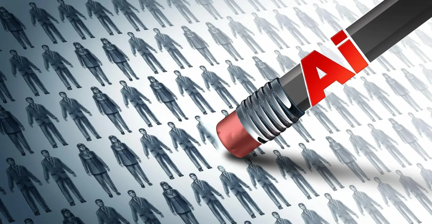 2MT57FA AI Job Loss and displaced by Artificial Intelligence removing human workers due to jobs becoming obsolete because of computer automation