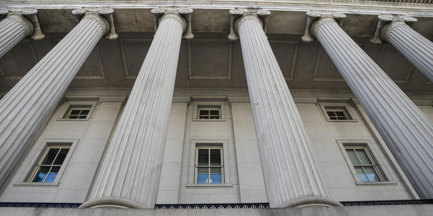 The U.S. Treasury building