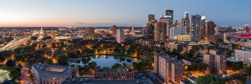 Beautiful panoramic view of Minneapolis during a summer sunset. Photo: Shutterstock