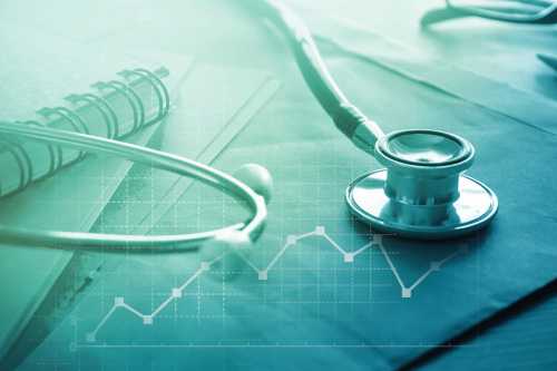 A stethoscope over a graph