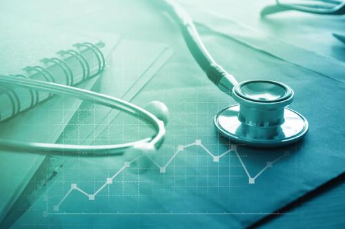 A stethoscope over a graph