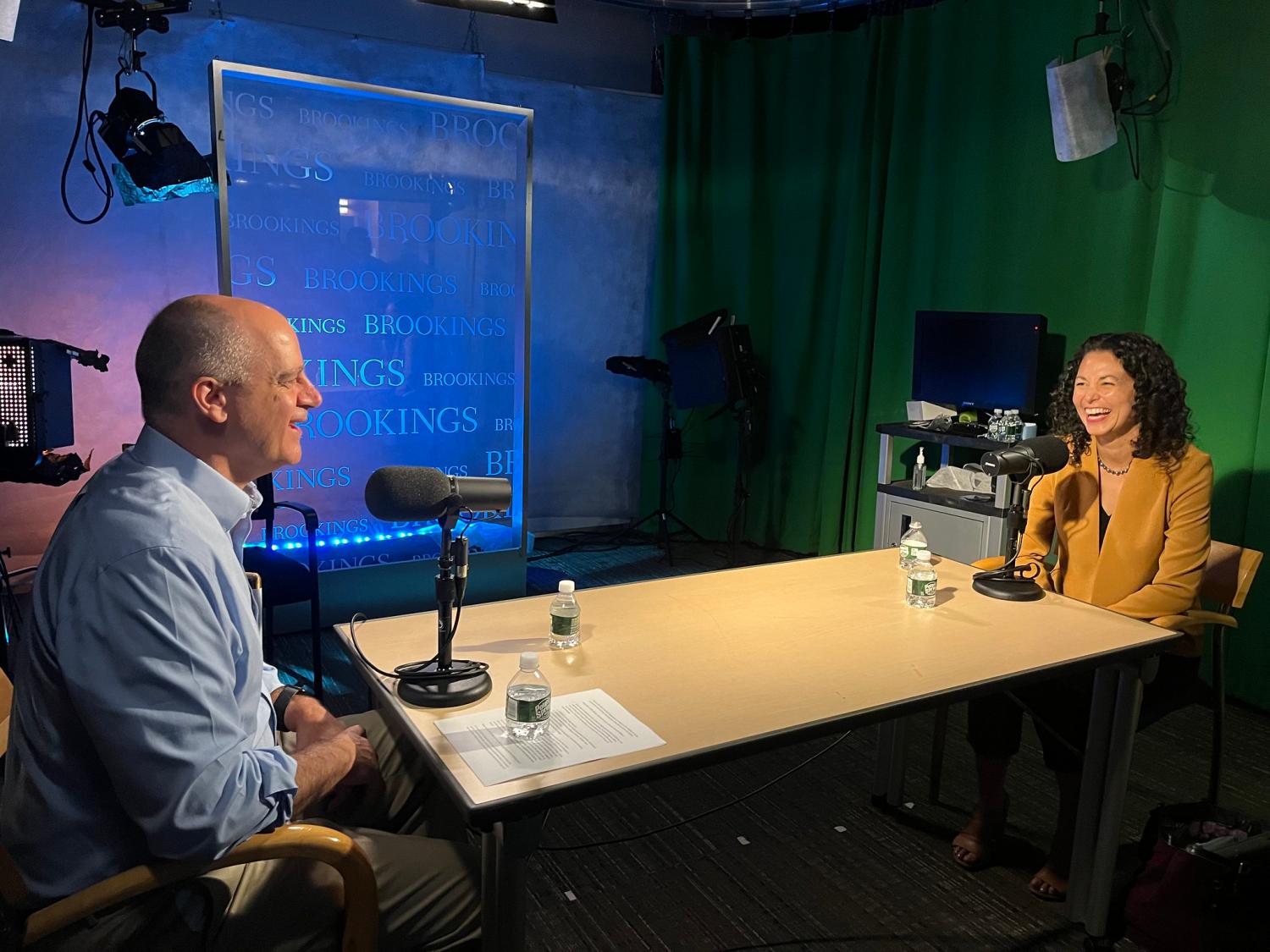 Tony Pipa recording an episode of Reimagine Rural in the podcast studio