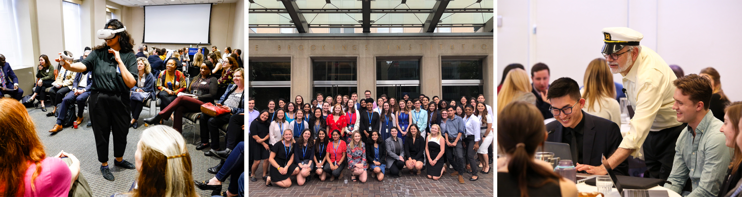 A collage of staff and interns at Brookings