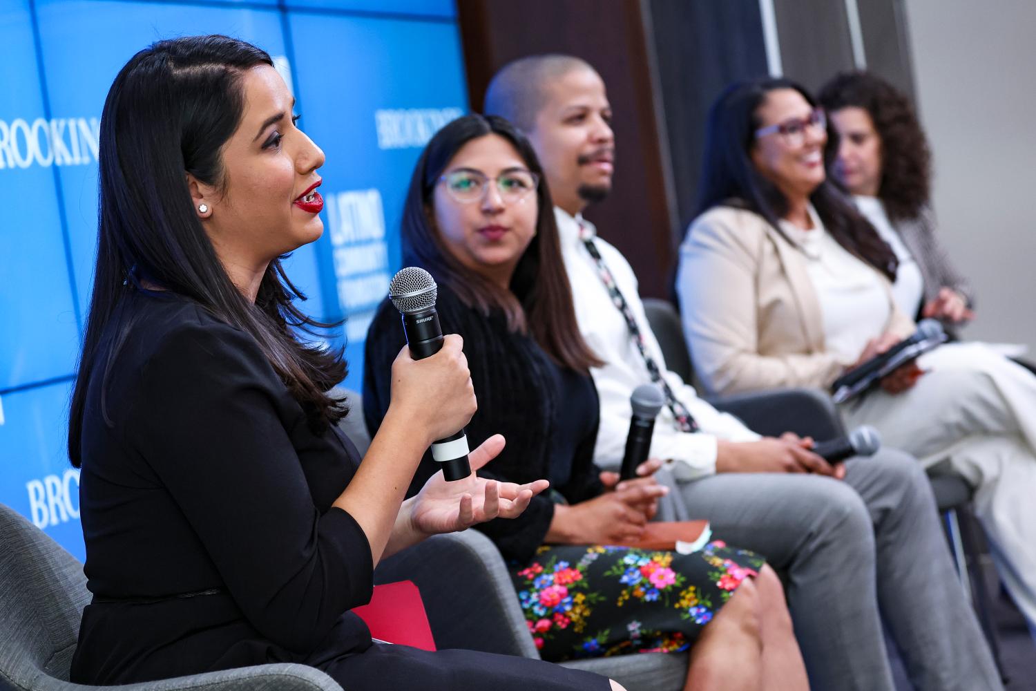 Tonantzin Carmona speaking at a Brookings event