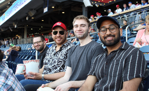 Brookings staff at a Washington Nationals baseball game