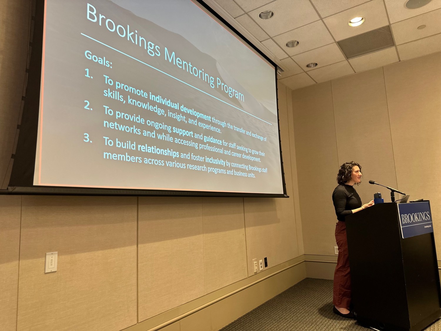 Ariel Simons discusses Brookings's Mentorship Program