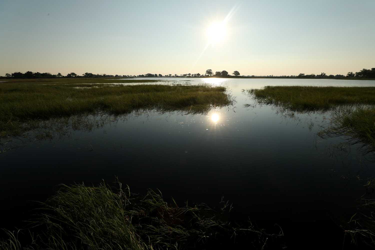The sun sets over the Okavango Delta, Botswana, April 25, 2018. Picture taken April 25, 2018. REUTERS/Mike Hutchings