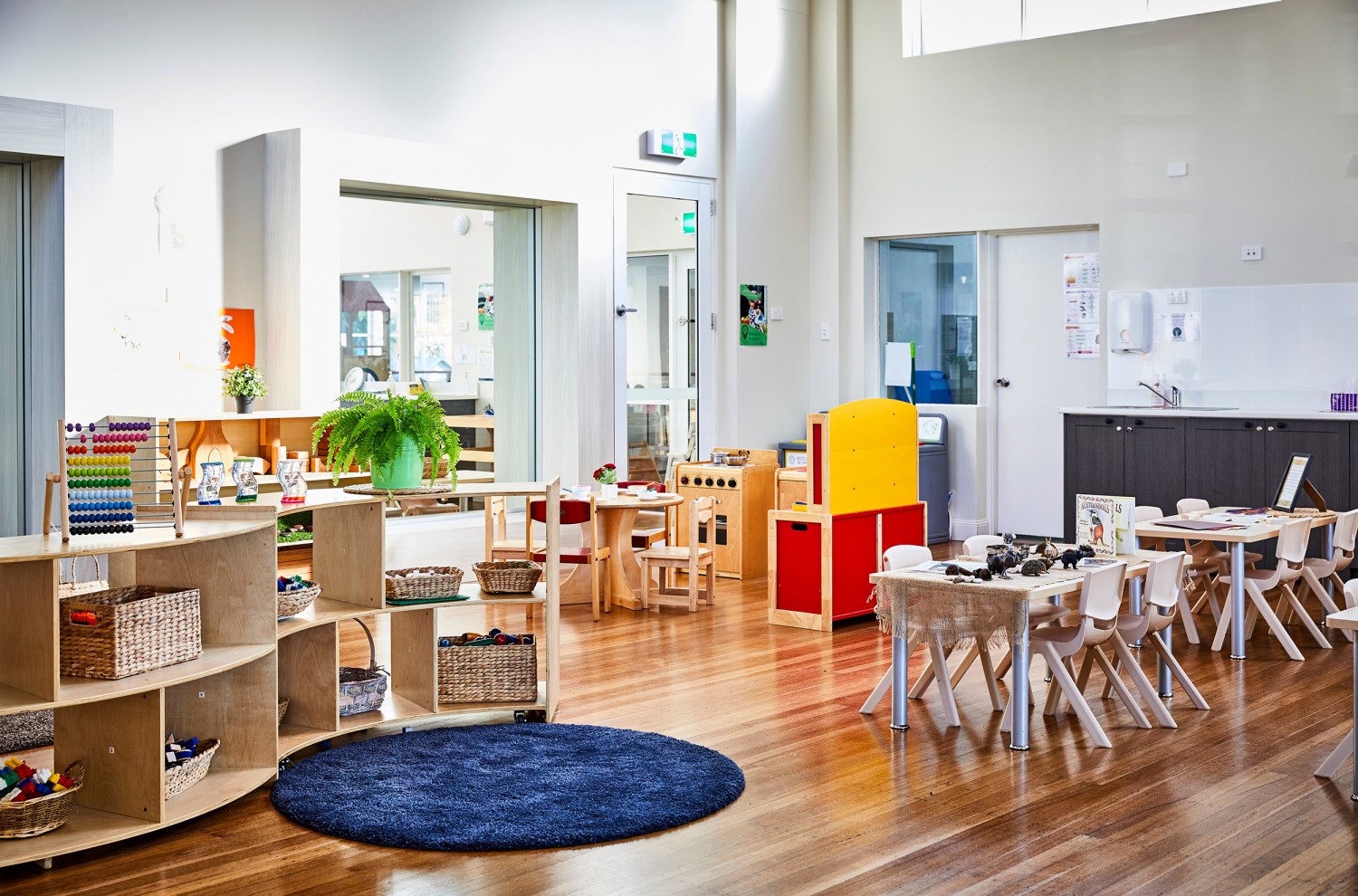 Interior photography of an upmarket child care center play room