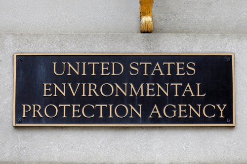 Signage is seen at the headquarters of the United States Environmental Protection Agency (EPA) in Washington, D.C., U.S., May 10, 2021.