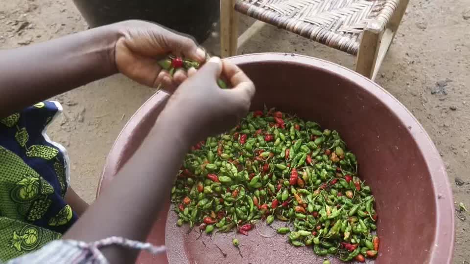 Basket of food in Liberia