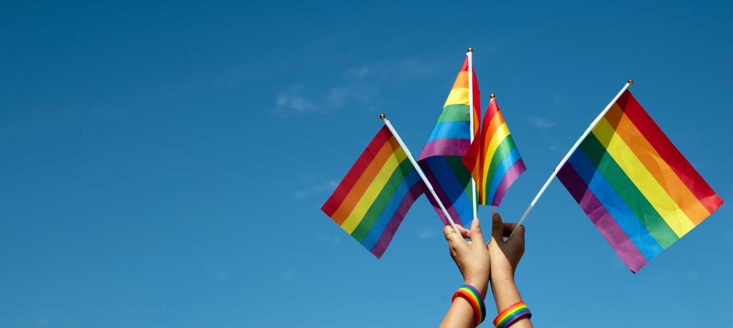 rainbow flags
