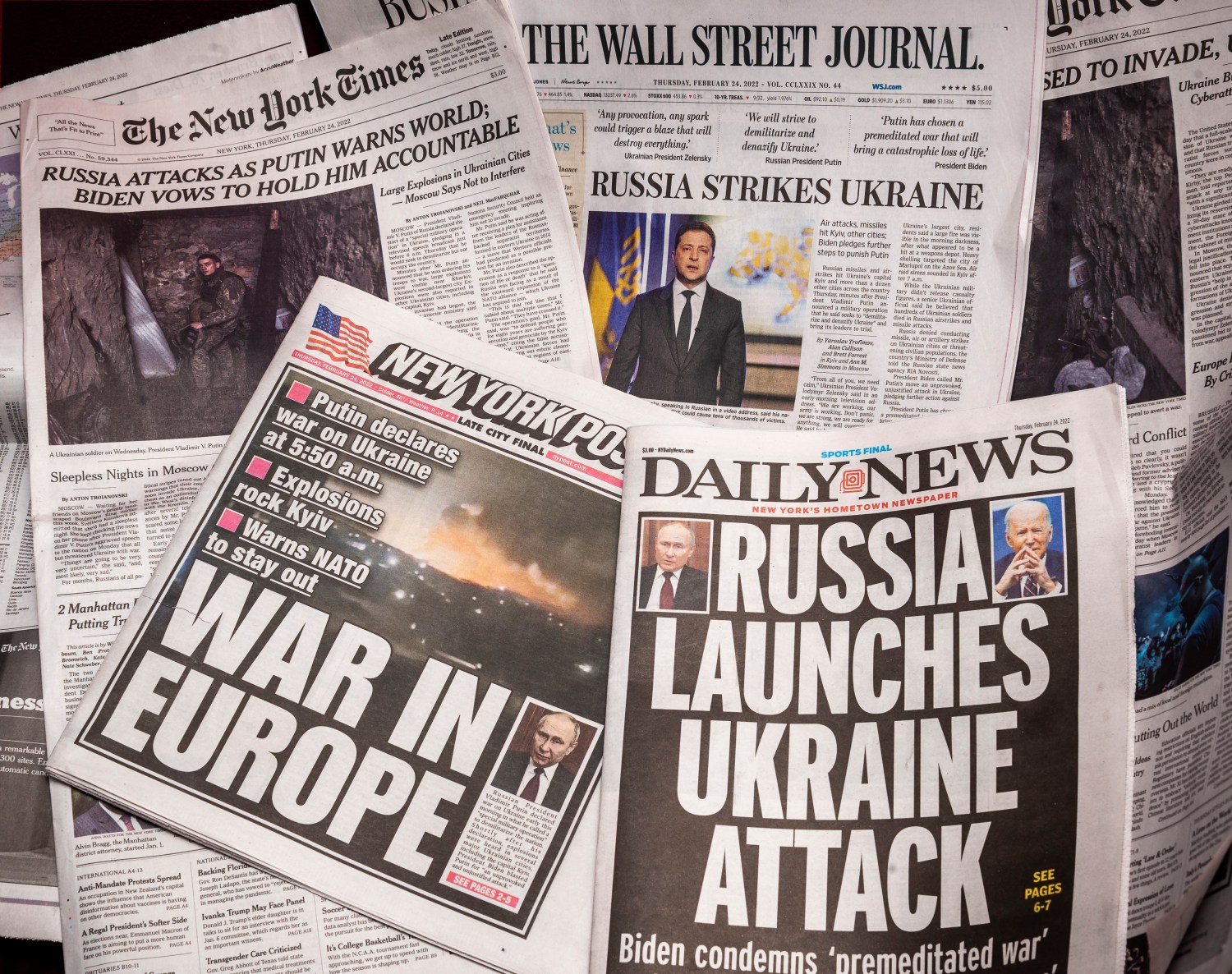 NY: New York newspapers report on Ukraine invasion