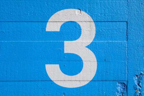 The number 3 written on a wall