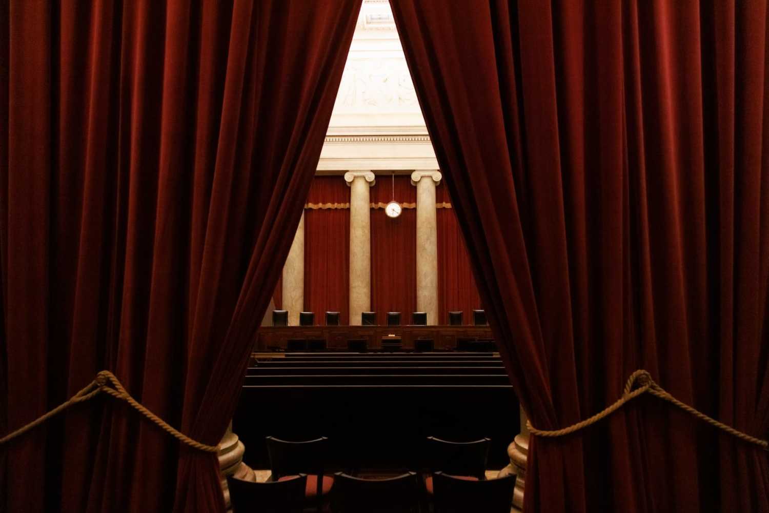 The Court Chamber inside of the Supreme Court building in Washington, D.C. is seen on December 6, 2022. (Photo by Bryan Olin Dozier/NurPhoto)