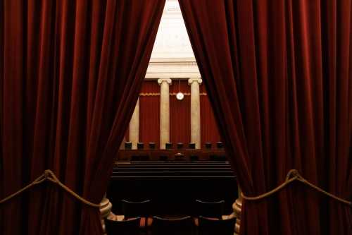 The Court Chamber inside of the Supreme Court building in Washington, D.C. is seen on December 6, 2022. (Photo by Bryan Olin Dozier/NurPhoto)